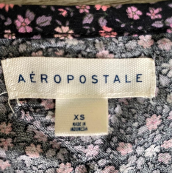 Aeropostale flowered black and pink Dress Size Xs Excellent Condition. - Picture 6 of 8